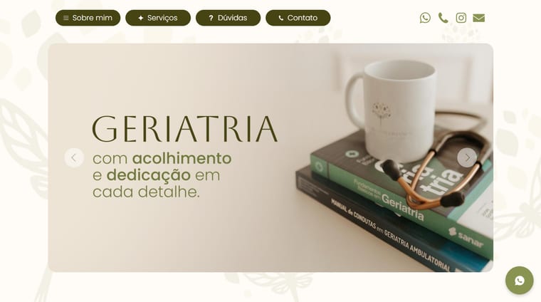 Página inicial do site Dra. Luísa Palomanes